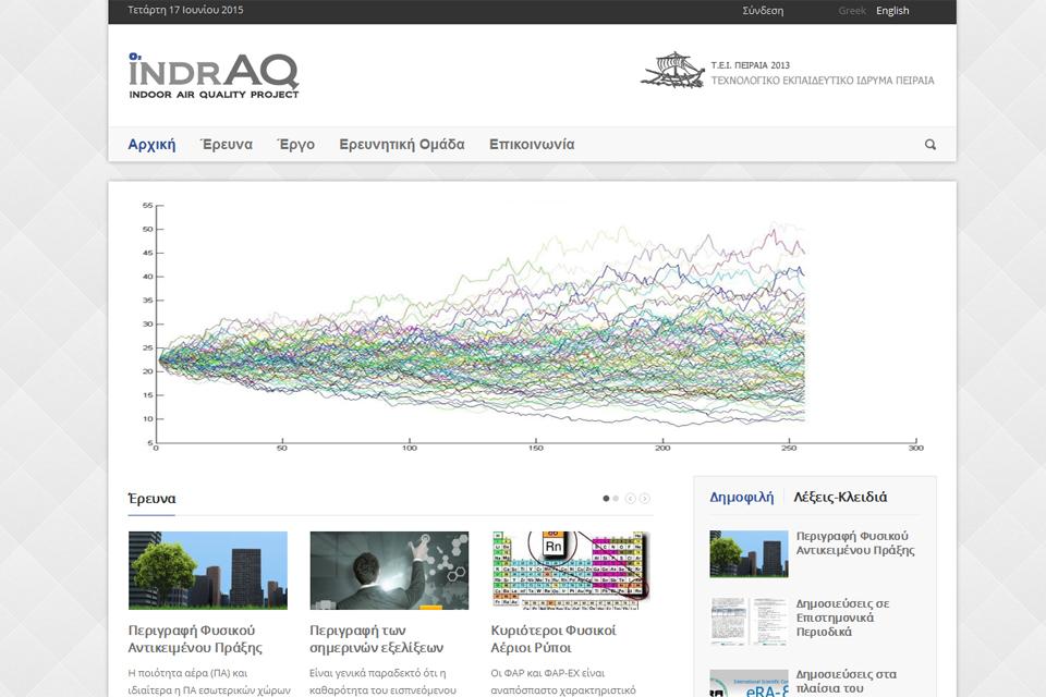 Ιστότοπος παρουσίασης ερευνητικού έργου - indraq